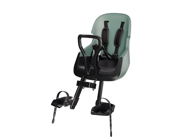 Bobike exclusive evolve mini voorste kinderzitje voor de fiets groen - afbeelding 1 van  6