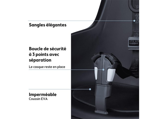 Bobike one maxi fietsstoeltje achter bd - urban black - afbeelding 3 van  6