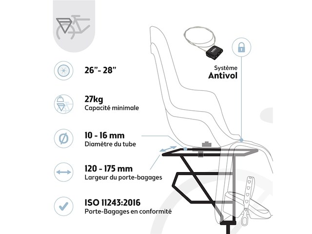 Bobike one maxi fietsstoeltje achter bd - urban black - afbeelding 4 van  6
