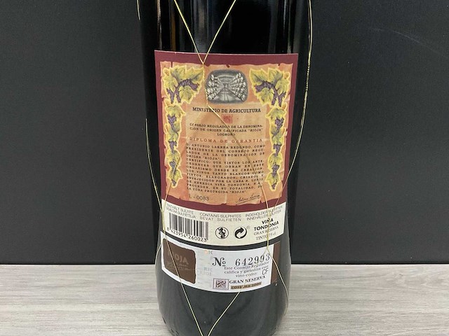Bodega lopez de heredia vina tondonia tinto 'gran reserva' 2001 - afbeelding 3 van  4