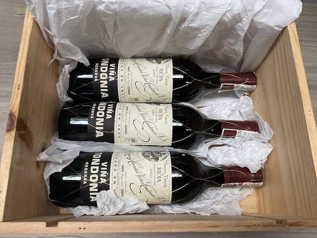 Bodega lopez de heredia vina tondonia tinto 'reserva' 2001 (3x) - afbeelding 1 van  4