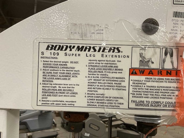 Bodymaster s109 super leg extension - afbeelding 6 van  6