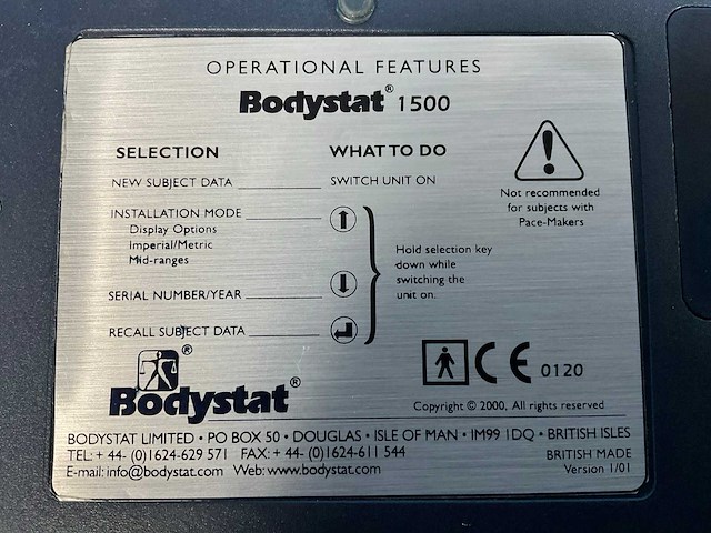 Bodystat - 1500 impedantiemeter - - afbeelding 6 van  6