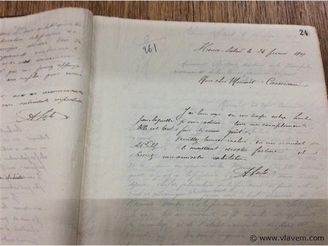 Boek copie de lettre 1809. - afbeelding 2 van  4