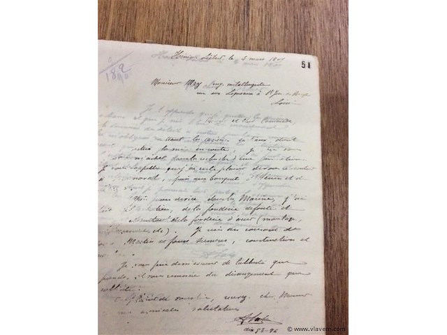 Boek copie de lettre 1809. - afbeelding 3 van  4