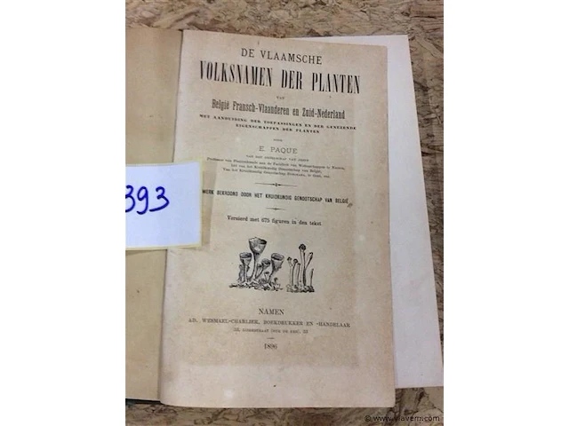 Boek " de vlaamse volksnamen der planten " 1896 - afbeelding 1 van  2
