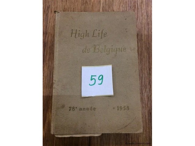 Boek high life de belgique 1958. - afbeelding 1 van  4