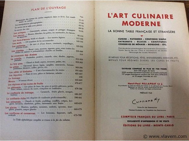 Boek: l'art culinaire…. 1936 - afbeelding 2 van  7