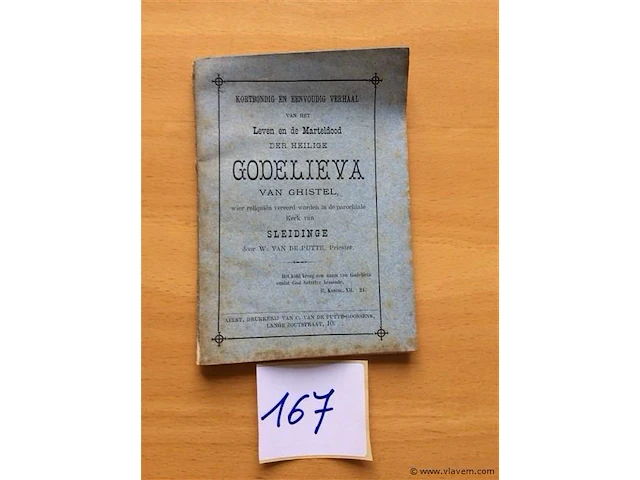 Boek : leven en marteldood der heilige godelieva 1883. - afbeelding 1 van  3