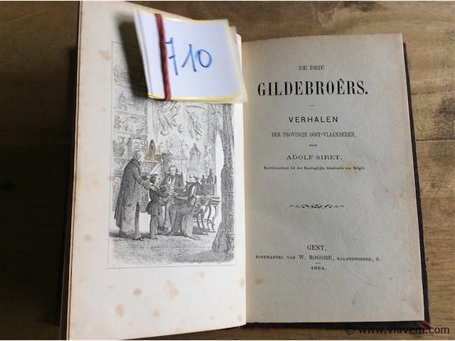 Boek verhalen de drie gildebroêrs 1864. - afbeelding 1 van  2