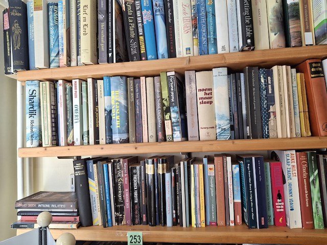 Boeken, 3 schappen vol, foto kan wat afwijken - afbeelding 2 van  3