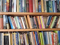 Boeken, 3 schappen vol, foto kan wat afwijken - afbeelding 2 van  3