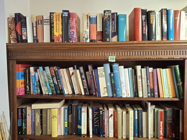 Boeken, 3 schappen vol, foto kan wat afwijken - afbeelding 2 van  3