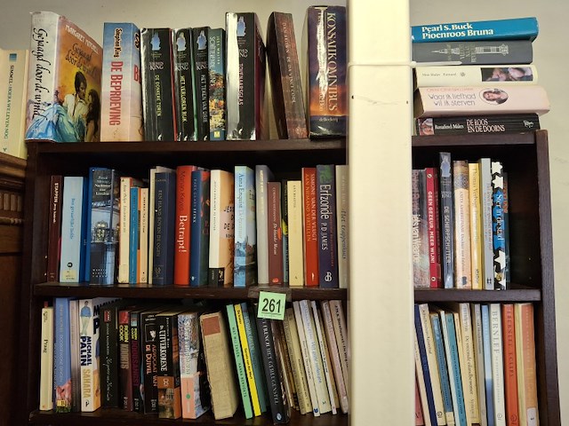 Boeken, 3 schappen vol, foto kan wat afwijken - afbeelding 2 van  3