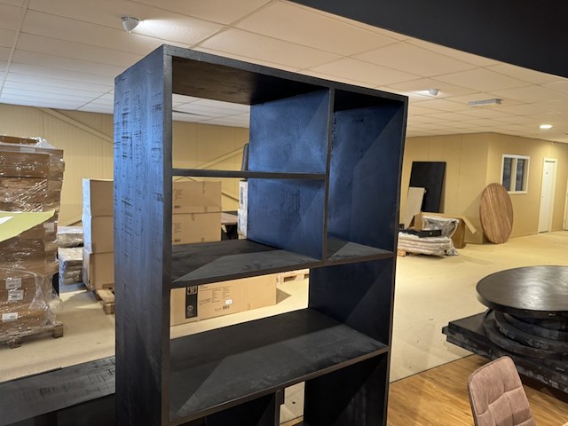 Boekenkast, label51, santos, zwart - afbeelding 2 van  5