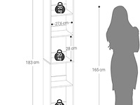 Boekenkast met 6 vakken hzuaneri, zwart - afbeelding 2 van  2