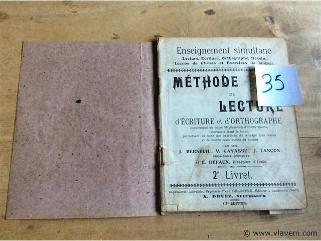 Boekje : frans leren ( begin 1900 ) - afbeelding 1 van  5