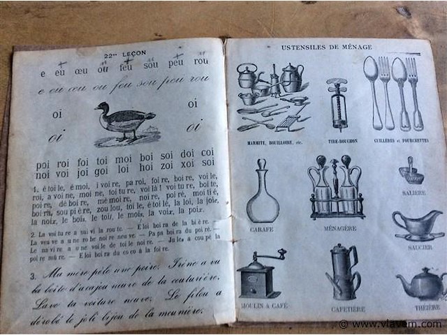 Boekje : frans leren ( begin 1900 ) - afbeelding 2 van  5