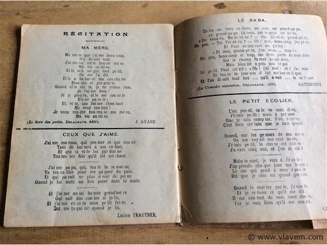 Boekje : frans leren ( begin 1900 ) - afbeelding 5 van  5