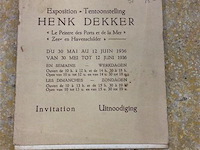 Boekje tentoonstelling dekker - afbeelding 1 van  2