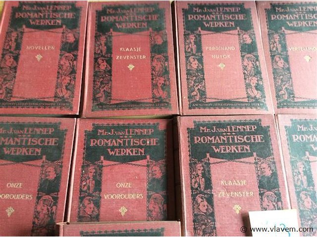 Boekjes mr j van lennep romantische werken 9stuks - afbeelding 2 van  2