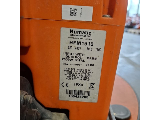 Boen-/schrobmachine 230v ~ incl. boen-/s numatic, hfm 1515, bouwjaar 2016 - afbeelding 7 van  8