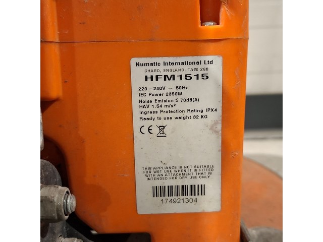 Boen-/schrobmachine 230v ~ incl. boen-/s numatic, hfm 1515, bouwjaar 2018 - afbeelding 10 van  10