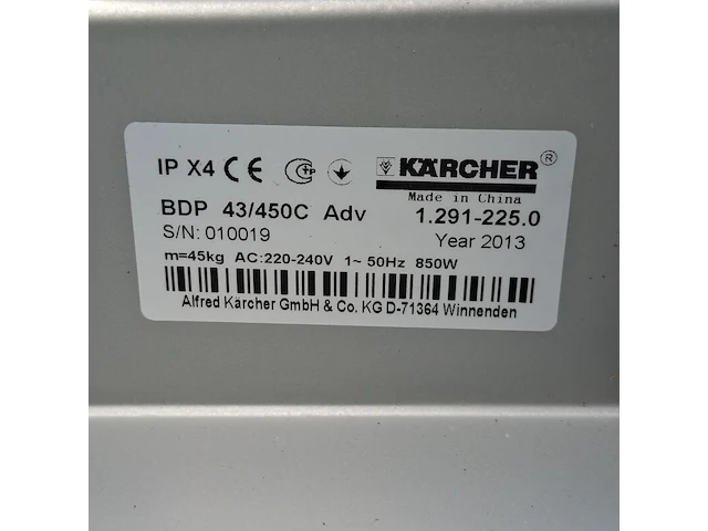 Boen-/schrobmachine, kärcher, bdp 43/450c | professional, 2013 - afbeelding 3 van  12