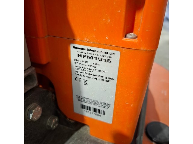 Boen-/schuurmachine - 450mm - 230v, numatic, hfm 1515, 2018 - afbeelding 6 van  6