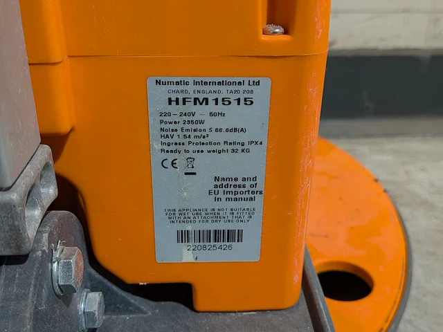 Boen-/schuurmachine - 450mm - 230v, numatic, hfm 1515, 2022 - afbeelding 2 van  10