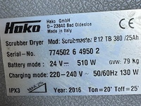 Boen /scrubmaster machine hako, b12, rood, bouwjaar 2016 - afbeelding 4 van  5