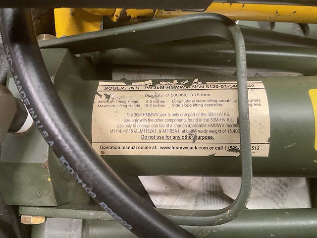 Bogert intl. pn 30m-hmmwv-jack hydraulische krik - afbeelding 3 van  6