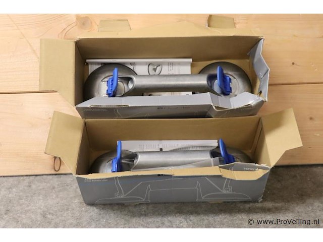 Bohle veribor aluminium zuigheffer met 2 zuignappen - afbeelding 1 van  5