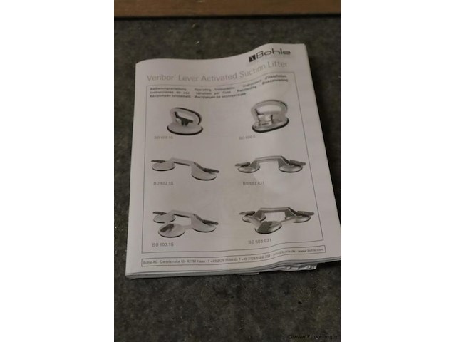 Bohle veribor aluminium zuigheffer met 2 zuignappen - afbeelding 5 van  5