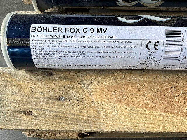 Böhler fox c 9 mv las elektrode blik à 90 stuks (20x) - afbeelding 2 van  2