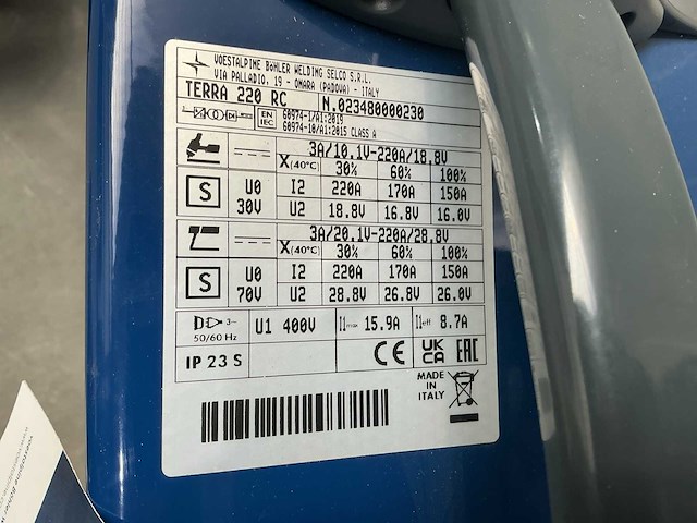 Böhler terra 220rc lasapparaat (ongebruikt) - afbeelding 7 van  7