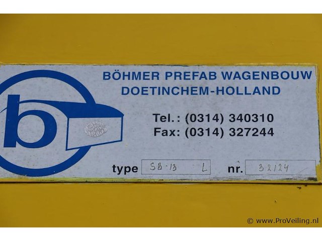 Böhmer bouwkeet/schaftwagen type sb-13 l 32124 - afbeelding 20 van  28