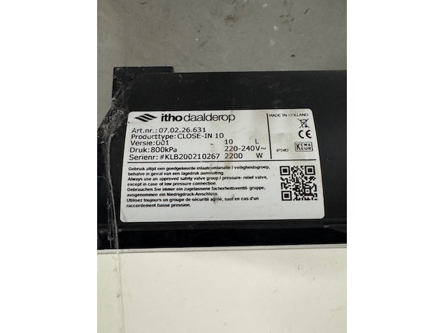 Boiler, itho daalderop, close-in 10, wit - afbeelding 3 van  3