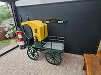 Bokkenwagen met span en houten wielen, groen - afbeelding 2 van  4