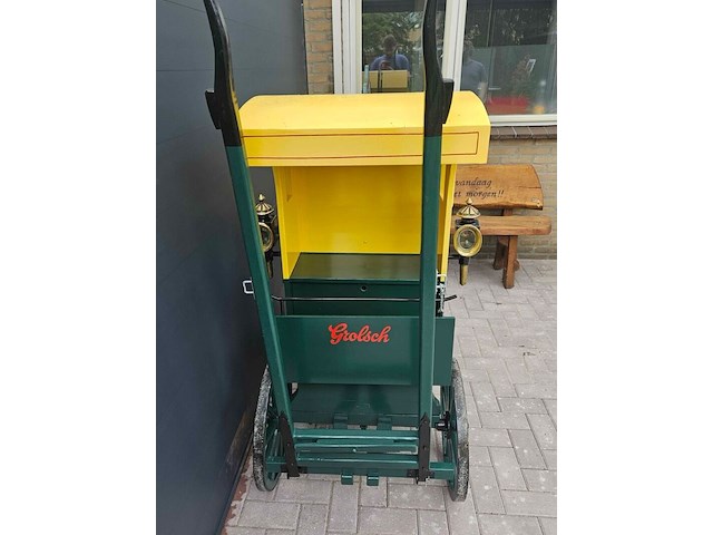 Bokkenwagen met span en houten wielen, groen - afbeelding 4 van  4