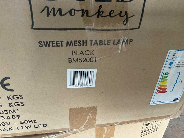 Boldmonkey sweet mesh tafellamp (2x) - afbeelding 6 van  6