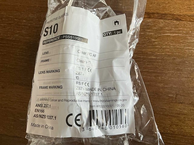 Bollé protective glasses s10 clear pc veiligheidsbril (240x) - afbeelding 2 van  14