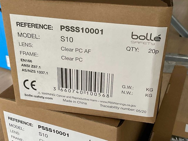 Bollè safety s10 veiligheidsbril (100x) - afbeelding 4 van  5