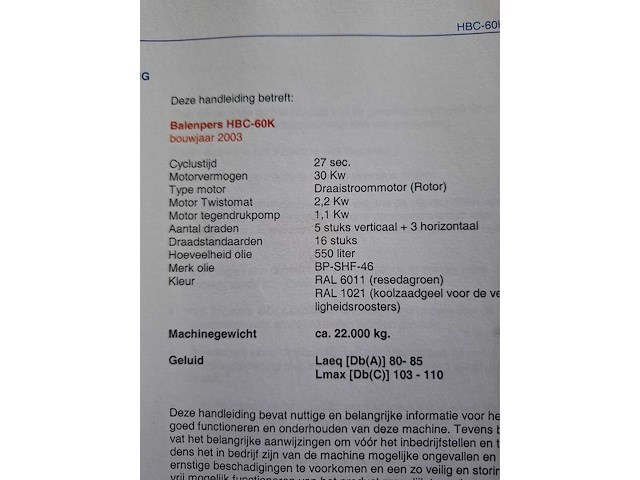 Bollegraaf - 2003 - hbc-60 - persinstallatie - afbeelding 20 van  42