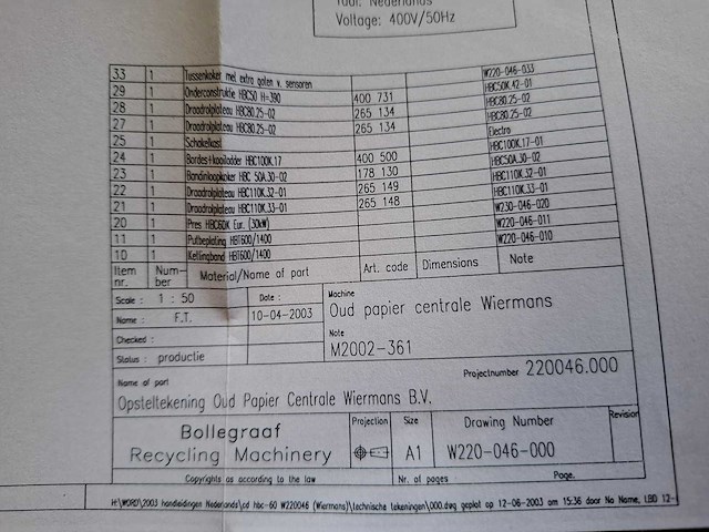 Bollegraaf - 2003 - hbc-60 - persinstallatie - afbeelding 25 van  42