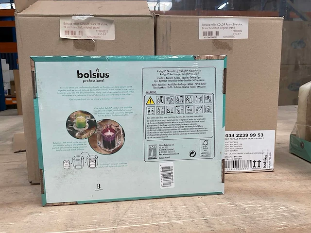 Bolsius doos á 4x20 stuks relight navulling (2x) - afbeelding 2 van  2