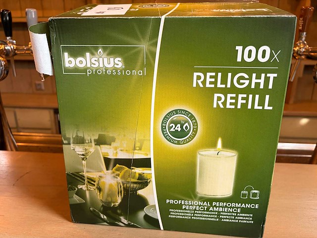 Bolsius relight refill sfeerkaars (400x) - afbeelding 1 van  4