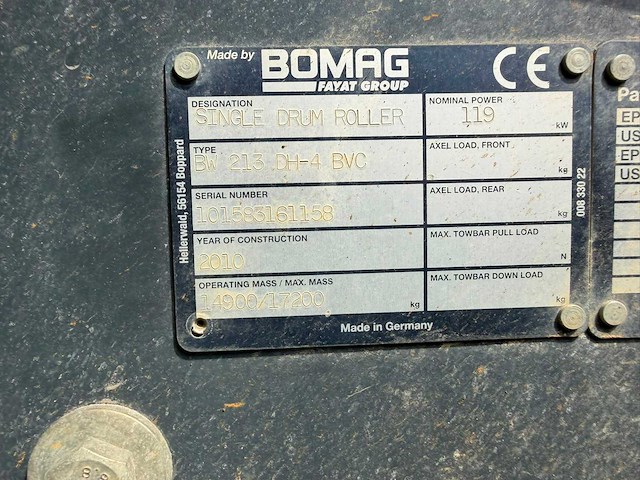 Bomac bw213-4 walssmachine voor de wegenbouw - afbeelding 2 van  10