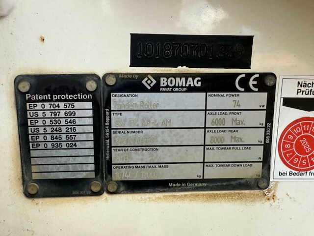 Bomag - 2013 - bw 174 ap-4 am walze 12 ton - grondwals - afbeelding 7 van  15