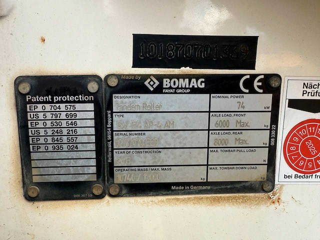 Bomag - 2013 - bw 174 ap-4 am walze 12 ton - grondwals - afbeelding 15 van  30